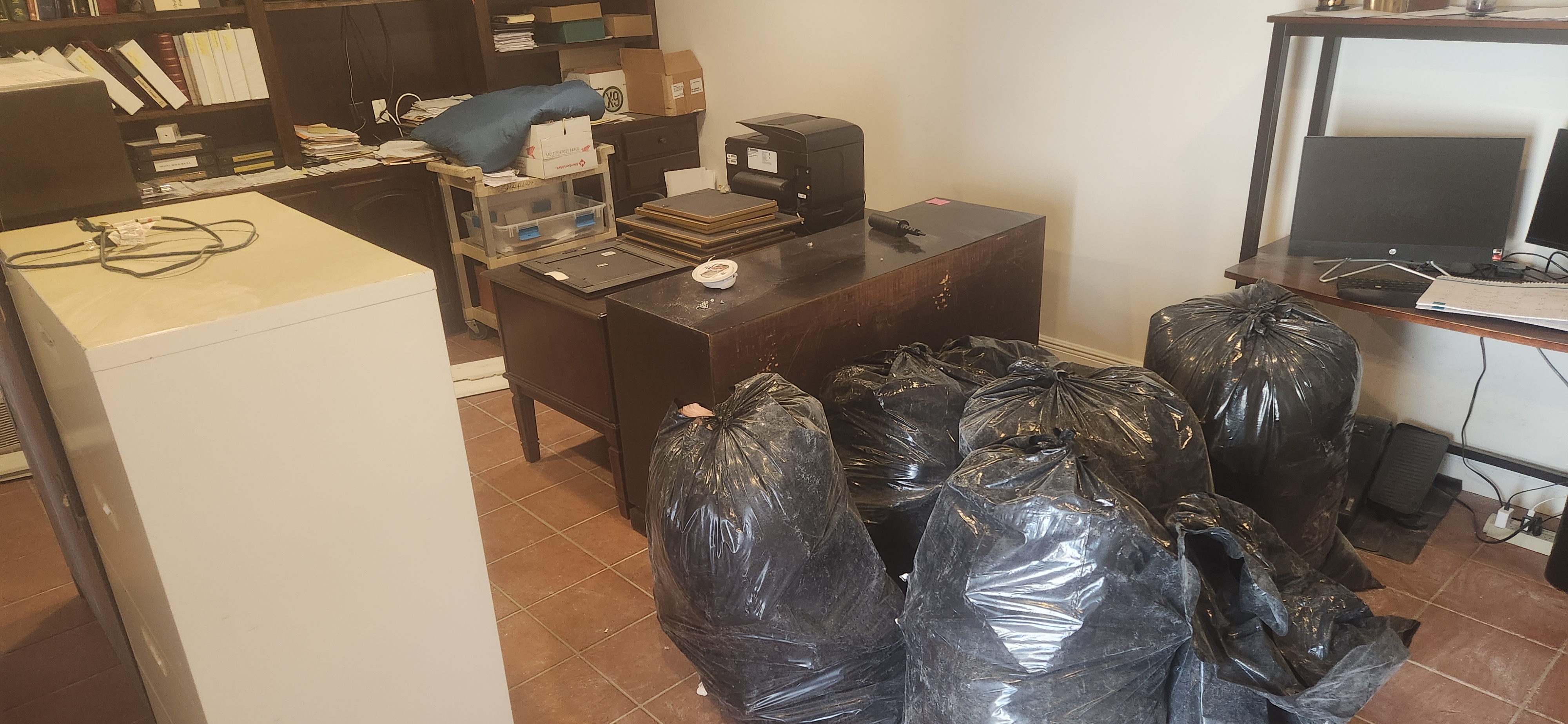 Commercial space interior view prior to leak remediation